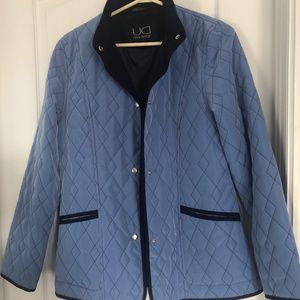 NWOT Quilted Design Light Small Periwinkle Blue Jacket